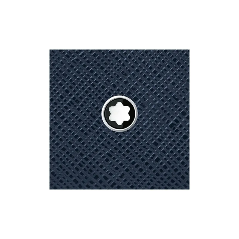 MONTBLANC Cow Leather Pen Pouch Storage Bag Unisex Ink Blue-4
