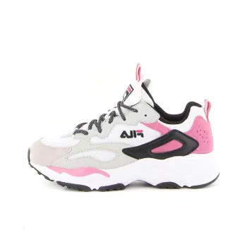 FILA Ray Tracer Cushioning, Wear Resistant Low Top Casual Shoes Women's White Pink