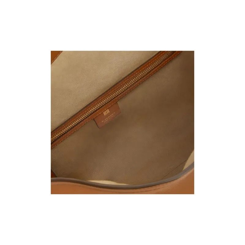 GIVENCHY Voyou Shiny Buffalo Leather Portable Crossbody Bag Shoulder Bag Medium Size Women's Soft Tan-3