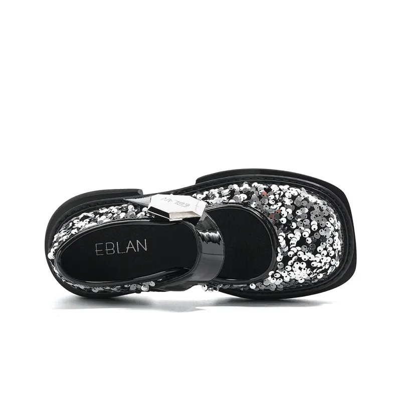 EBLAN Loafers Women's Silver-2