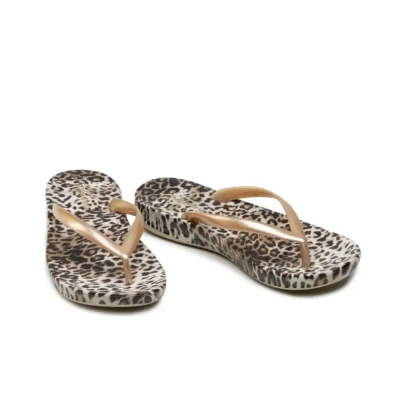 Skechers Quick Dry Flip Flops Women's Leopard Print-1