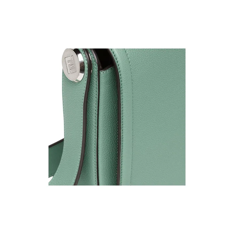 FENDI ROMA Calfskin Messenger Bag Shoulder Bag Crossbody Bag Men's Green-4