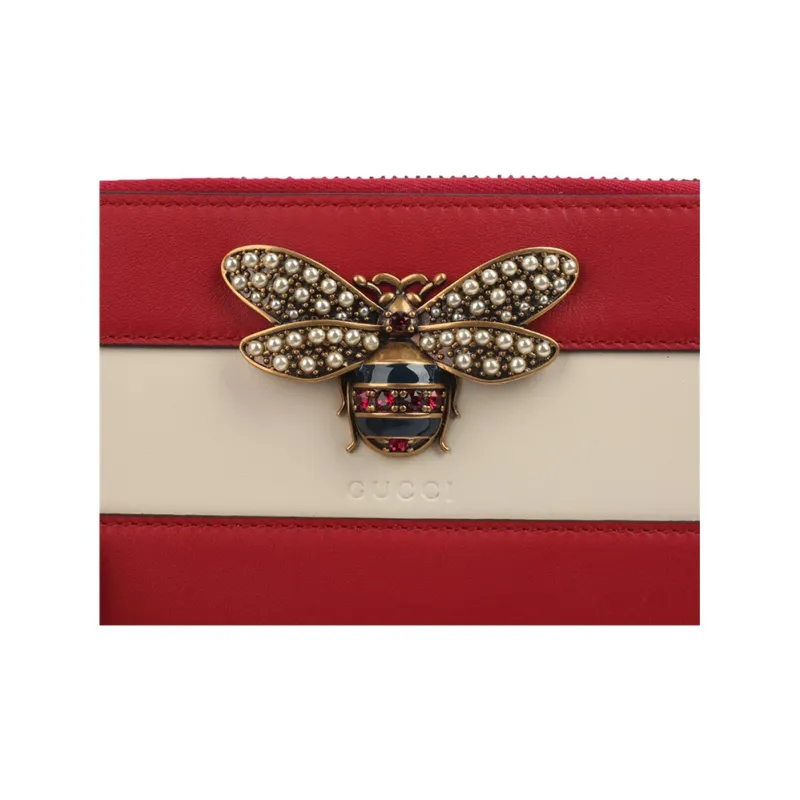 GUCCI Queen Margaret Leather Wallet Regular Women's Multicolor-5