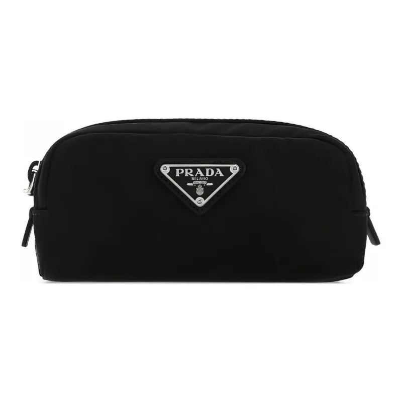 PRADA Polyester Makeup Bag Unisex Black-0