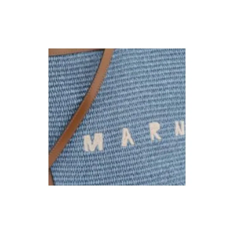 MARNI TROPICALIA Cotton And Polyurethane Tote Bag Shopping Bag Shoulder Bag Handbag Small Size Women's Brown-5