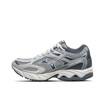 Mizuno Cushioning Anti Slip Wear Resistant Breathability Low Top Running Shoes Unisex Gray Silver Blue