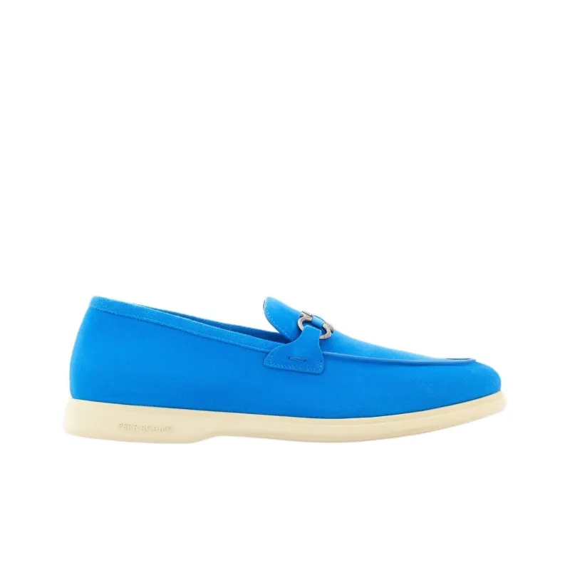 FERRAGAMO GANCINI Loafers Men's Blue-1