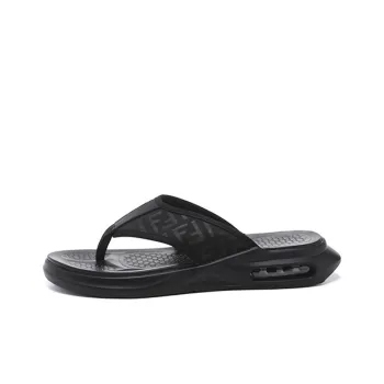 GZZ Slip-Resistant Odor-Resistant Flip Flops Men's Black