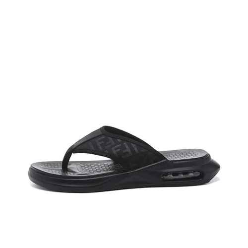 GZZ Slip Resistant Odor Resistant Flip Flops Men's Black