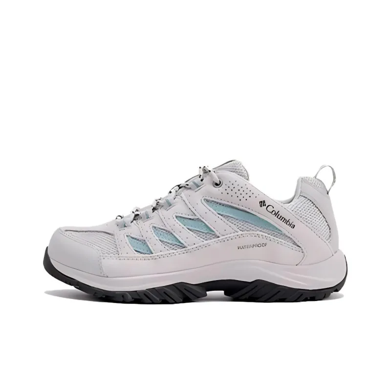 Columbia Crestwood Cushioning, Slip Resistant, And Abrasion Resistant Low Top Hiking Shoes Women's Light Gray-0