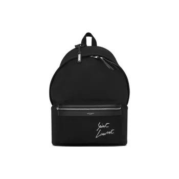 SAINT LAURENT Cotton And Canvas Backpack Regular Men's Black