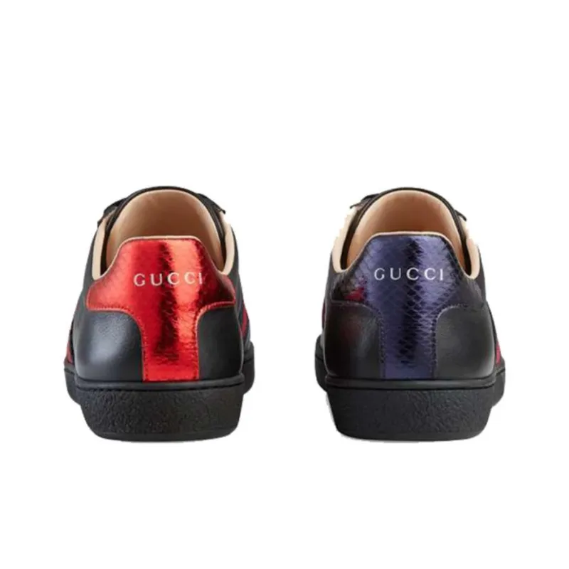 GUCCI Women's Ace Embroidered Low 'Black' Women's-4