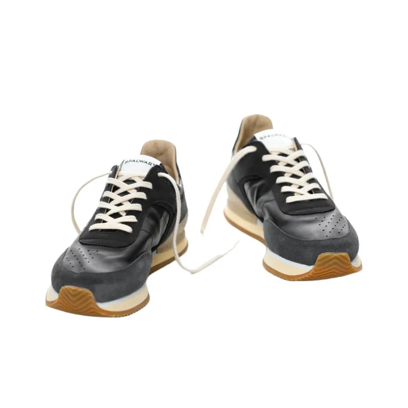 SPALWART Dash Low Nappa Low Top Casual Shoes Unisex Black-3