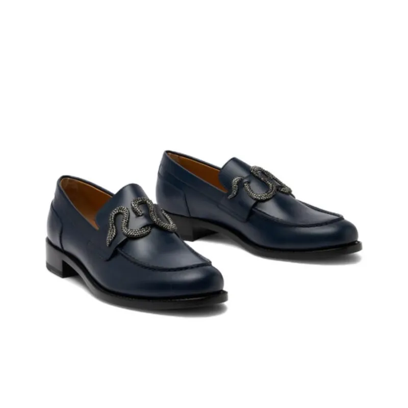 RENE CAOVILLA Loafers 2cm Women's Dark Blue-2
