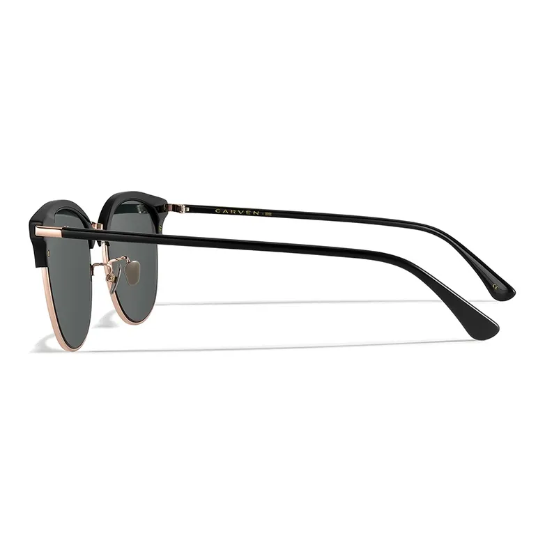 APRIL Plate Frame Titanium Round Sunglasses Unisex-2