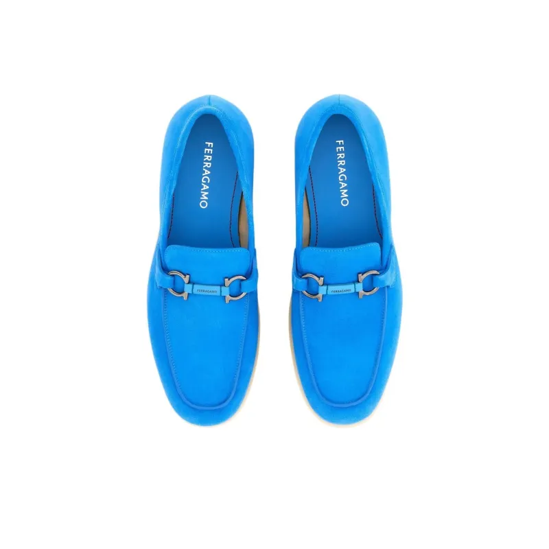 FERRAGAMO GANCINI Loafers Men's Blue-3