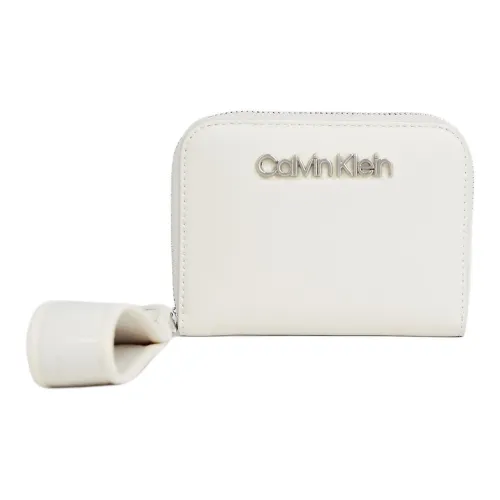 CALVIN KLEIN Recycled Material Based Faux Leather Wallet Women's Beige