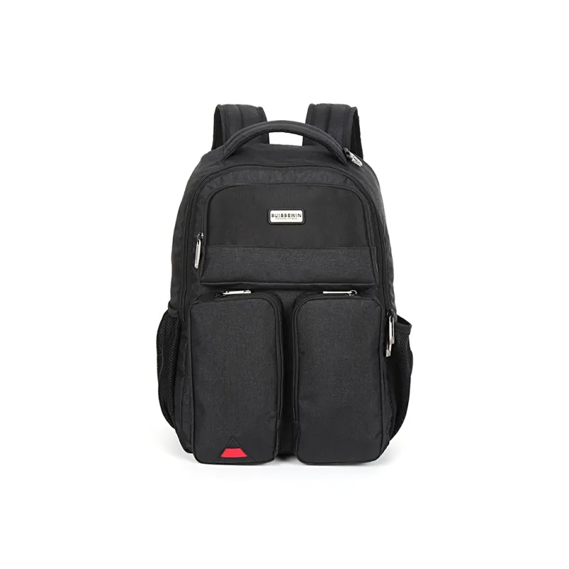SUISSEWIN Polyester Laptop Bag Regular Unisex Black-0