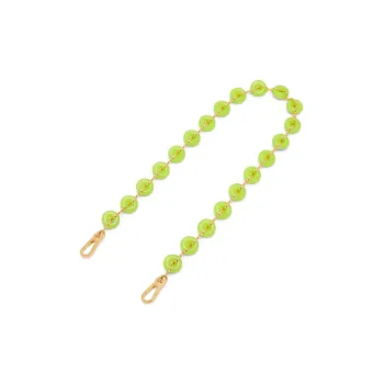 LOEWE Resin Bag Straps Women's Lime Green With Gold Accents