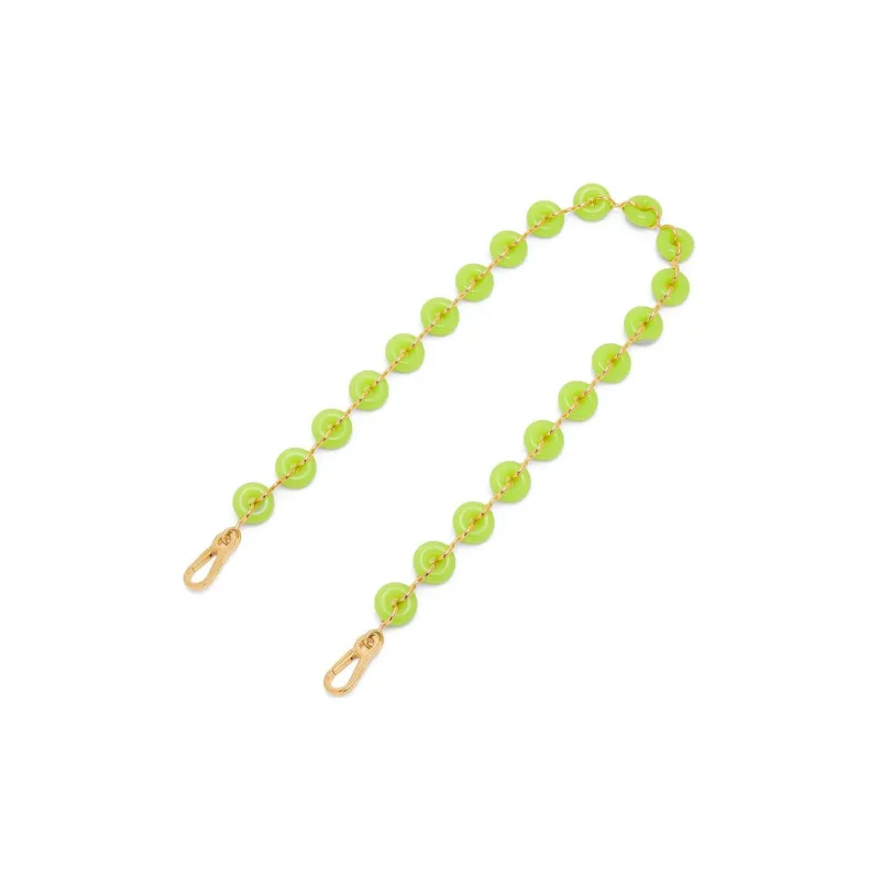 LOEWE Resin Bag Straps Women's Lime Green With Gold Accents-0