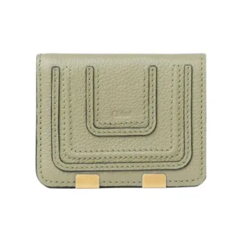 Chloe Marcie Calfskin Clutch Coin Purse Wallet Small Size Women's Light Green