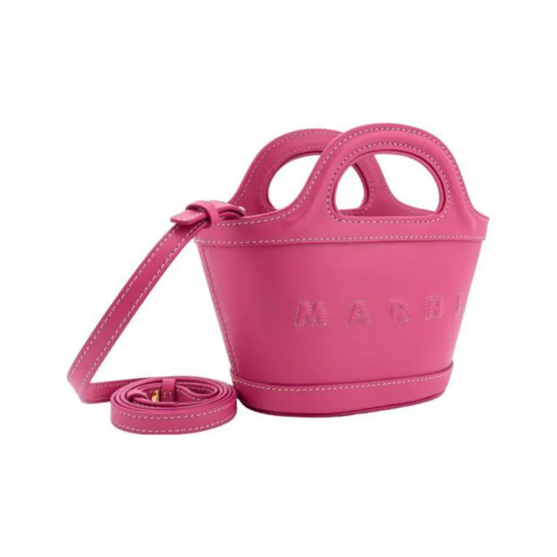 MARNI TROPICALIA Calfskin Shoulder Bag, Crossbody Bag, Handbag Extra Mini Women's Pink-1