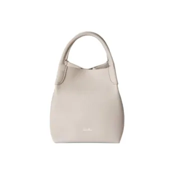 Loro Piana Calfskin Bucket Bag, Handbag, Shoulder Bag, Crossbody Bag Small Size Women's Gray