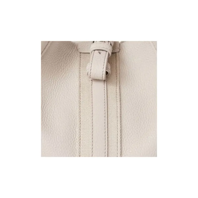 Loro Piana Calfskin Bucket Bag, Handbag, Shoulder Bag, Crossbody Bag Trumpets Women's Gray-5