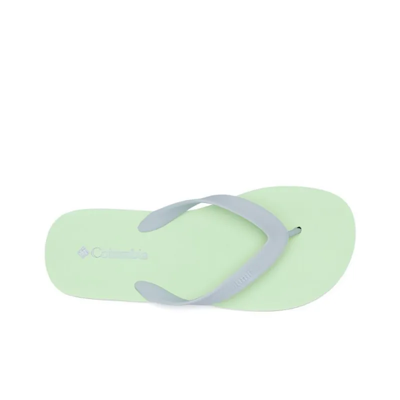 Columbia Amphibian Shoes Collection Slip-Resistant Flip Flops Women's White Green-3