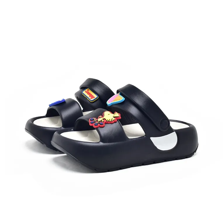 SNOOPY Slide Slippers Women's Black-1