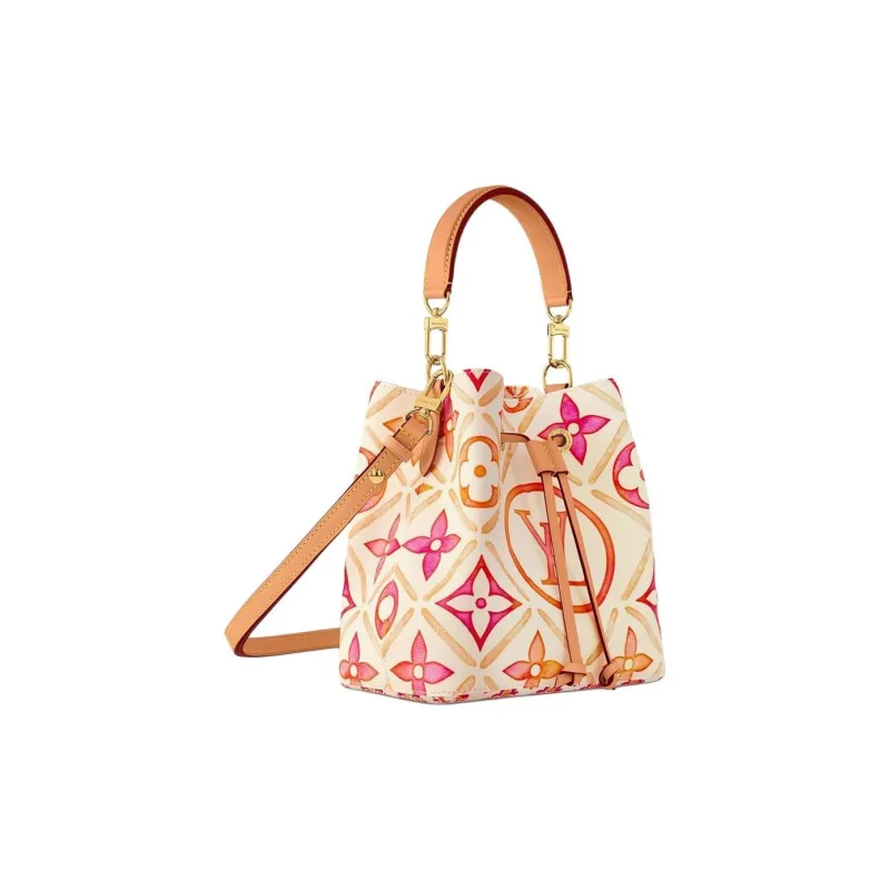 LOUIS VUITTON Leather Shoulder Bag, Crossbody Bag, Handbag Trumpets Women's Brown & Beige-1