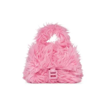 Balenciaga Hourglass Plush Hourglass Bag Coin Purse Handbag Shoulder Bag Crossbody Bag Mini Women's Pink