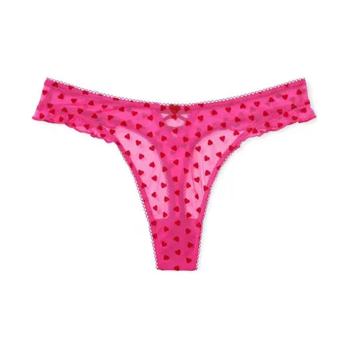 Victoria's Secret PINK VICTORIA'S SECRET PanticolalesscavadafrenteTeas Underpants Women's 1 Pack Pink Heart