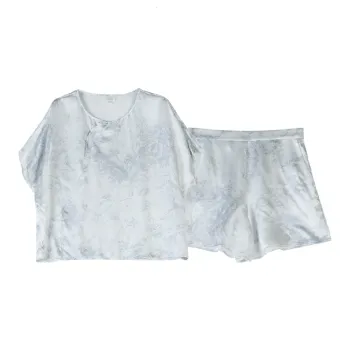SILKISS Pajama Set Women's Uninked Print