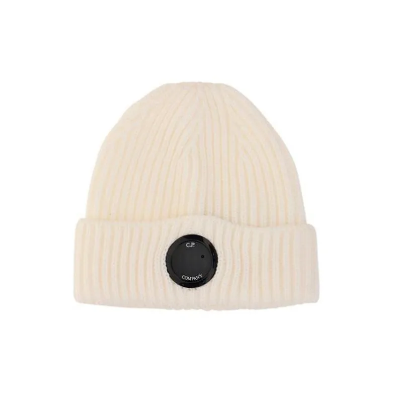 C.P.Company Logo Plaque Ribbed Beanie-0