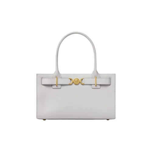 VERSACE Medusa '95 Cow Leather Tote Bag, Shopping Bag, Shoulder Bag, Handbag Medium Size Women's Gray