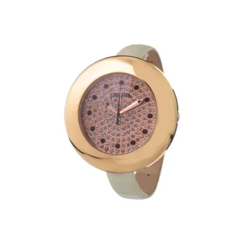 Folli Follie Wrist Watch Automatic Mechanical Movement Leather Strap 40mm Multicolor Watch Dial Women's Watch