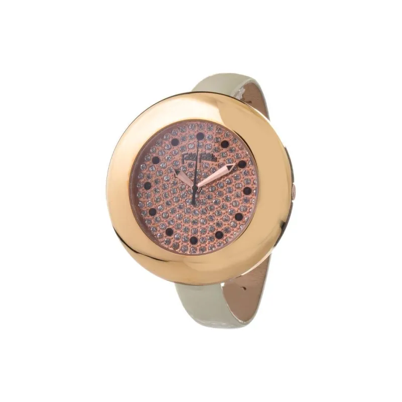 Folli Follie Wrist Watch Automatic Mechanical Movement Leather Strap 40mm Multicolor Watch Dial Women's Watch-0