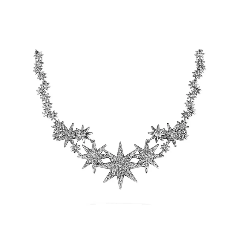 Swarovski Fizzy Crystal Necklaces Women's Silver-0