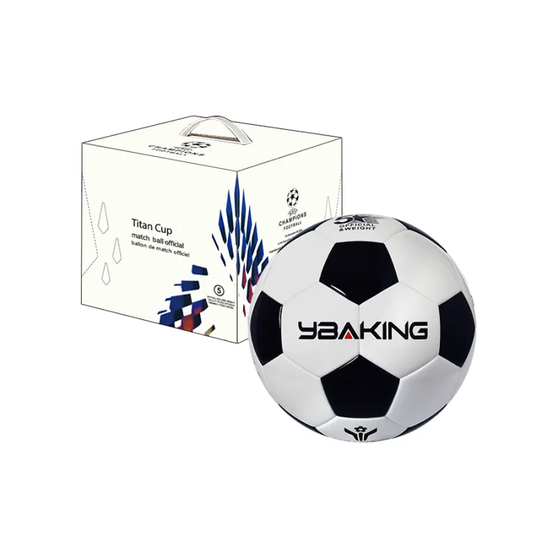 WADE x YBAKING Size 5 Soccer TPU Seamless Thermal-bonding Unisex Classic Black White-18
