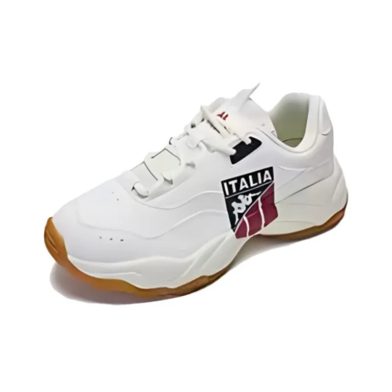 Kappa Cushioned Slip Resistant Low Top Running Shoes Women's White Black Red-2