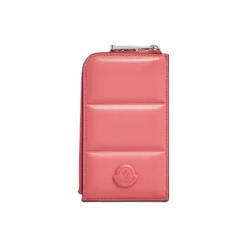 Moncler Soft Leather Wallet Women's Pink