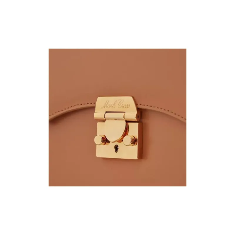 MARK CROSS Calfskin Shoulder Bag Crossbody Bag Handbag Women's Light Brown-4