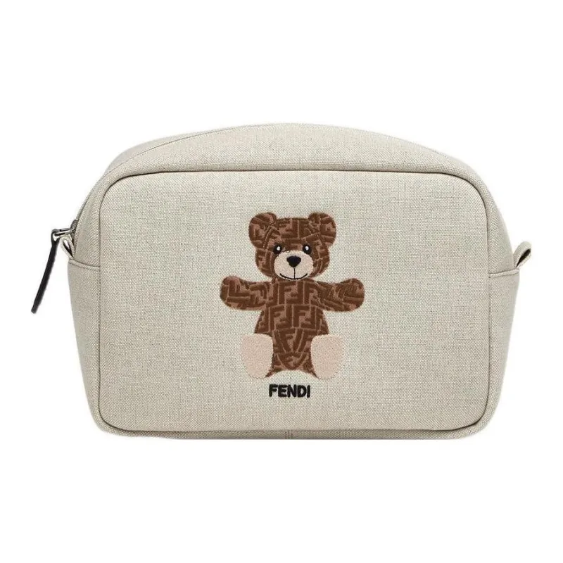 FENDI Polyester Toiletry Bags Clutches Regular Women's Beige-0
