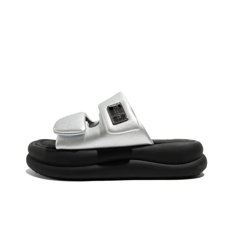TUOPIN Rubber Sole Metal Odor Resistant Slide Slippers Unisex-0