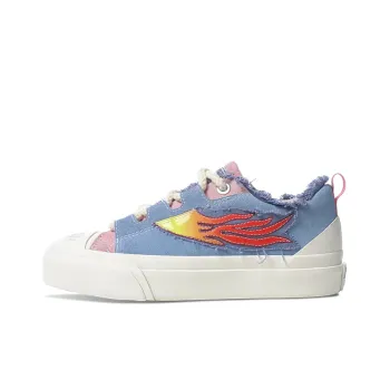 BURNING FLAME Height Increasing Low Top Canvas Shoes Unisex Cherry Blossom Pink