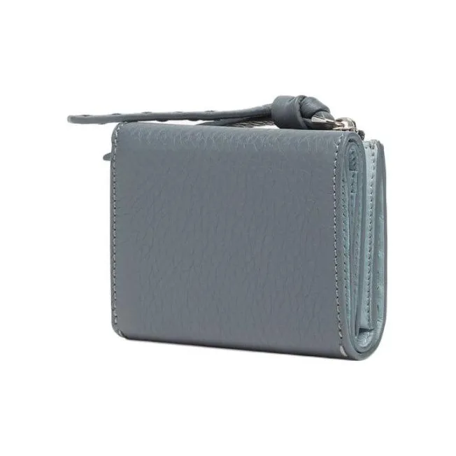 FENDI Peekaboo Calfskin Coin Purse Women's Blue-1