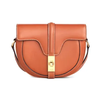 CELINE Cow Leather Crossbody Bag Shoulder Bag Women's Tawny Candy Color
