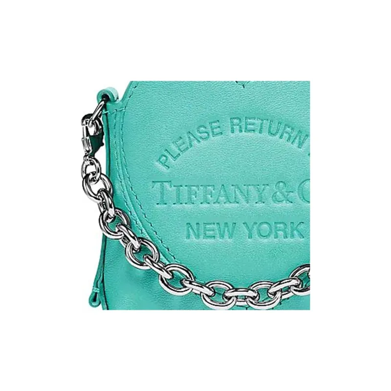 TIFFANY & CO. Return To Tiffany Collection Calfskin Handbag Nano Women's Blue-4