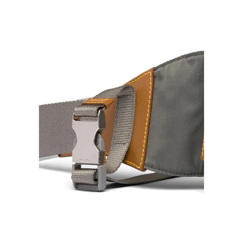 PRADA Nylon Fanny Pack Unisex Marble Gray-4